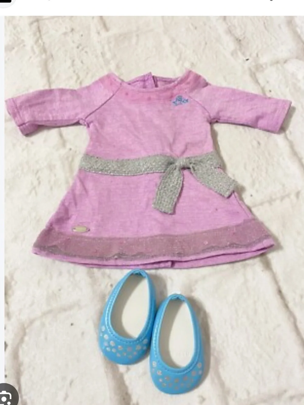 American Girl Doll Truly Me dress and shoes